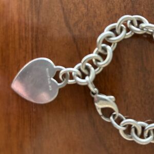Tiffany & Co. 925 Silver Heart Charm Bracelet
